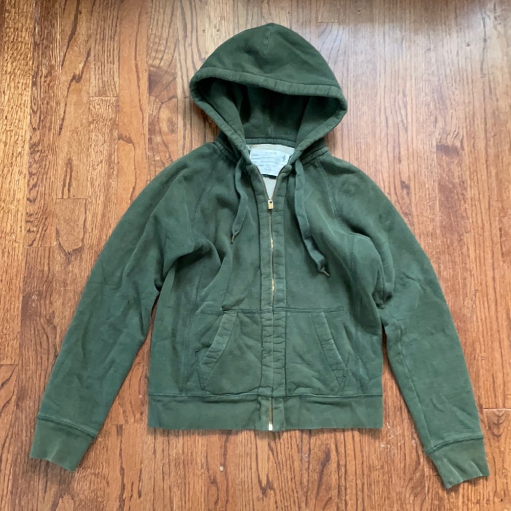 J. Crew Teddy Bear French Terry Full Zip Hoodie